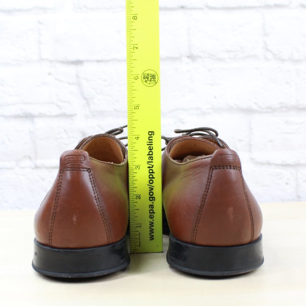 Coach Carleton Brown Leather Lace up Oxford Dress Shoes Size 8 D - Picture 8 of 9